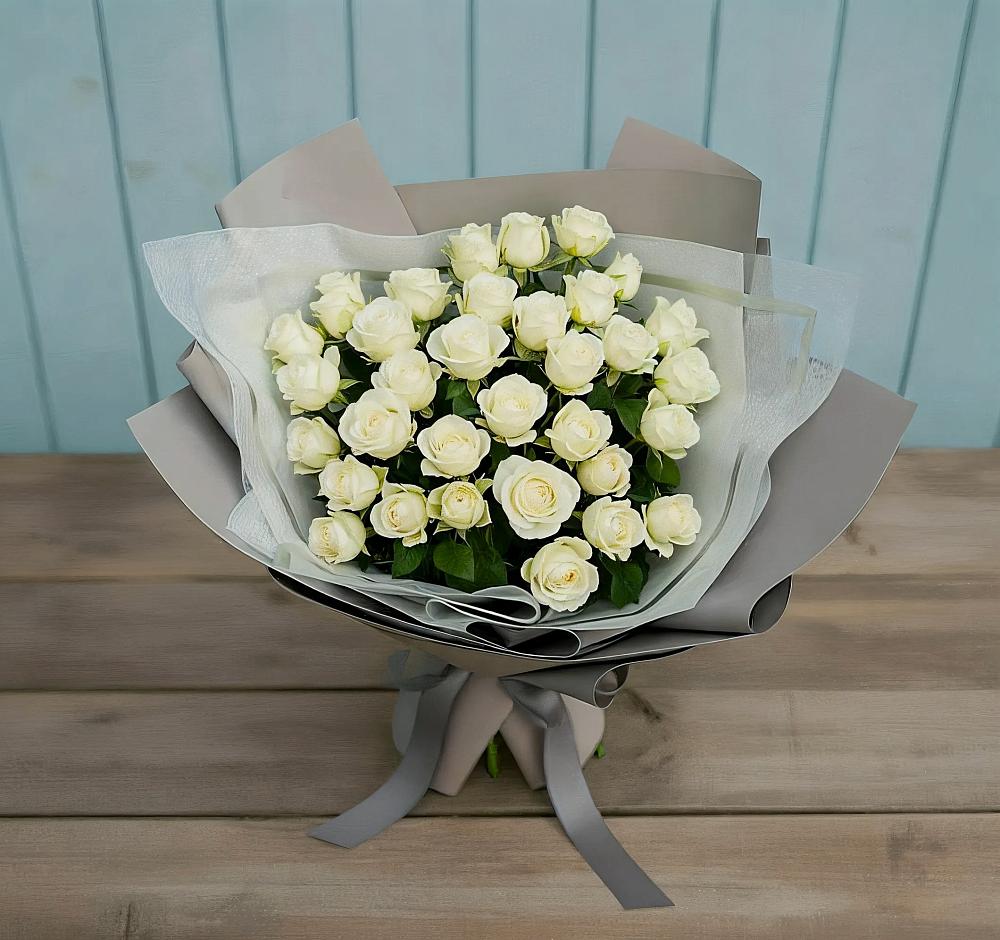 Букет Белоснежная нежность в Агалатово