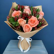 Букет цветов из:  Розы и Альстромерии в Агалатово