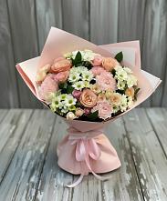 Букет цветов из:  Гвоздики, Розы и Хризантемы в Агалатово